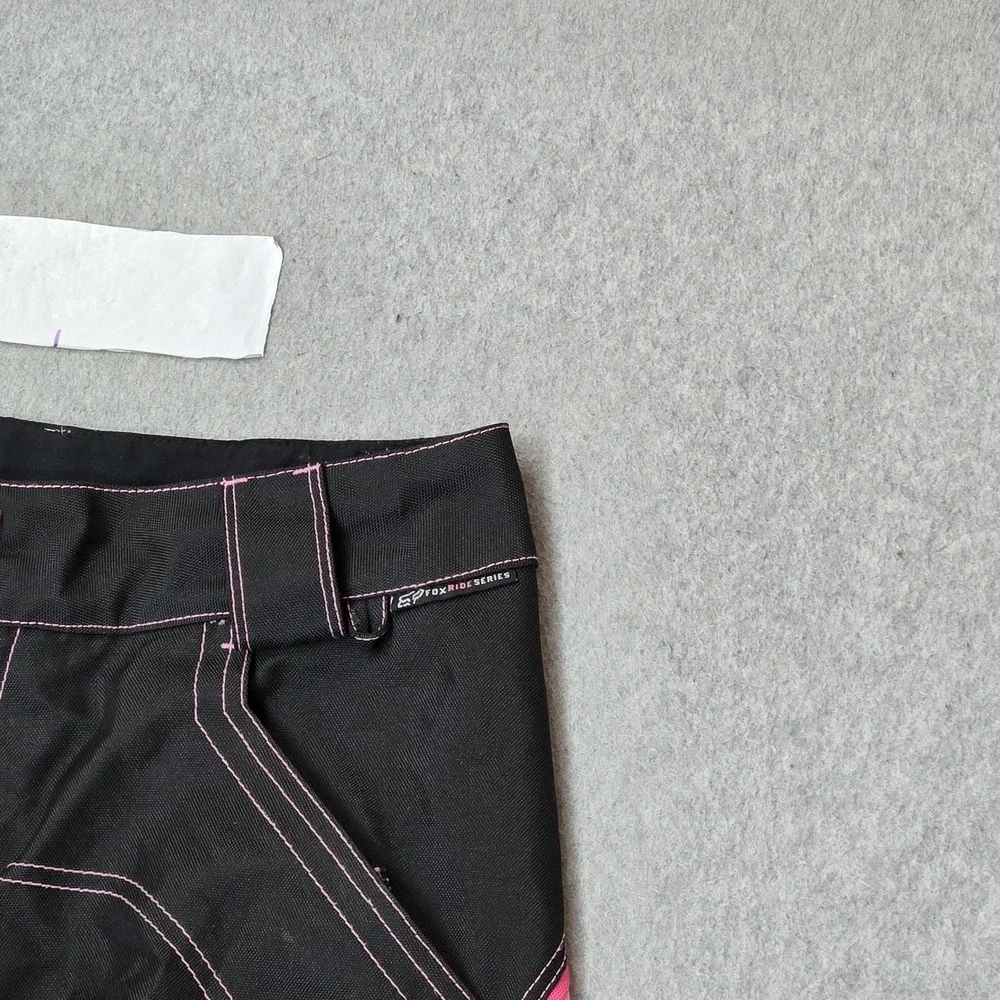 Fox Racing Women Pants 9/10 Black Leather Polyester Switch Motocross Dirt Bike